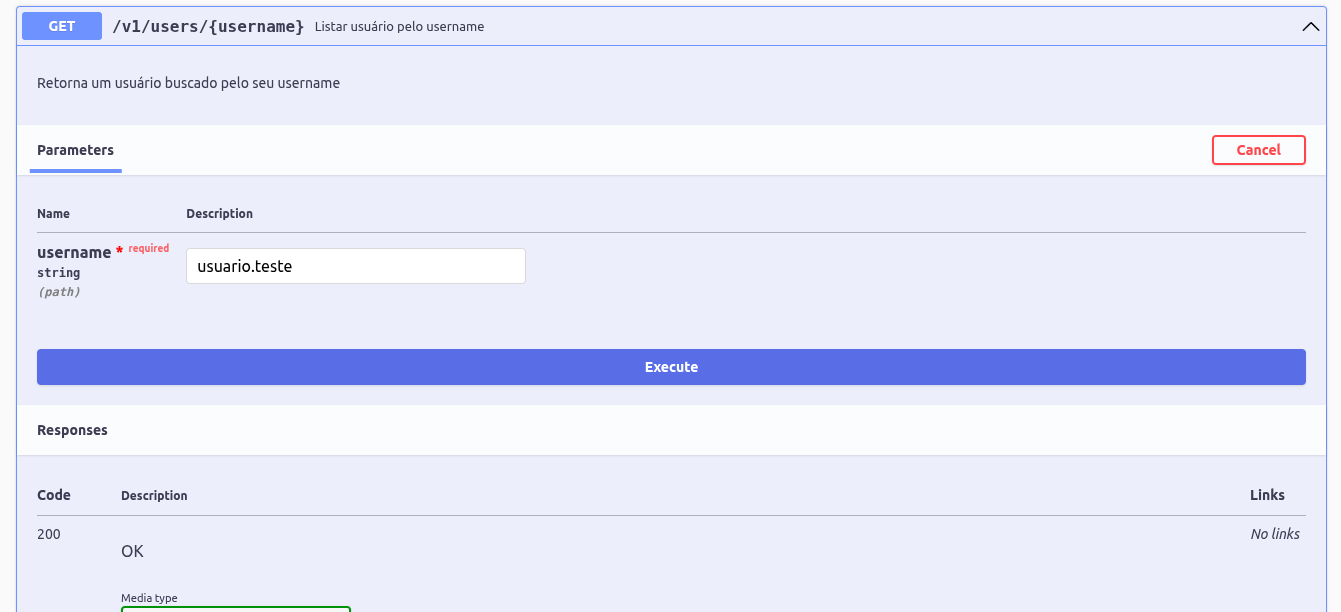 Preenchimento do campo disponível na interface